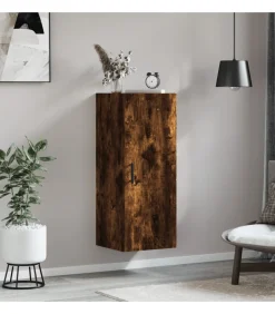 vidaXL Hangkast 34,5x34x90 cm gerookt eikenkleurig