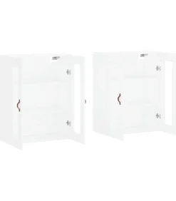 Best Hangkasten 2 st bewerkt hout wit Meubels