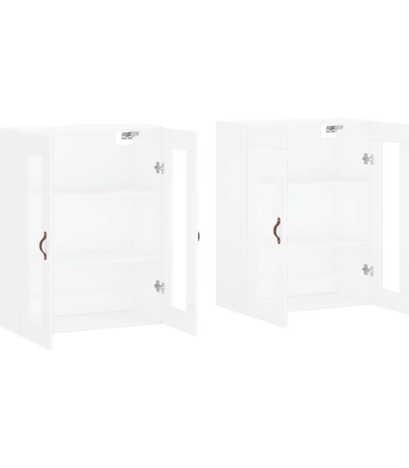 Best Hangkasten 2 st bewerkt hout wit Meubels