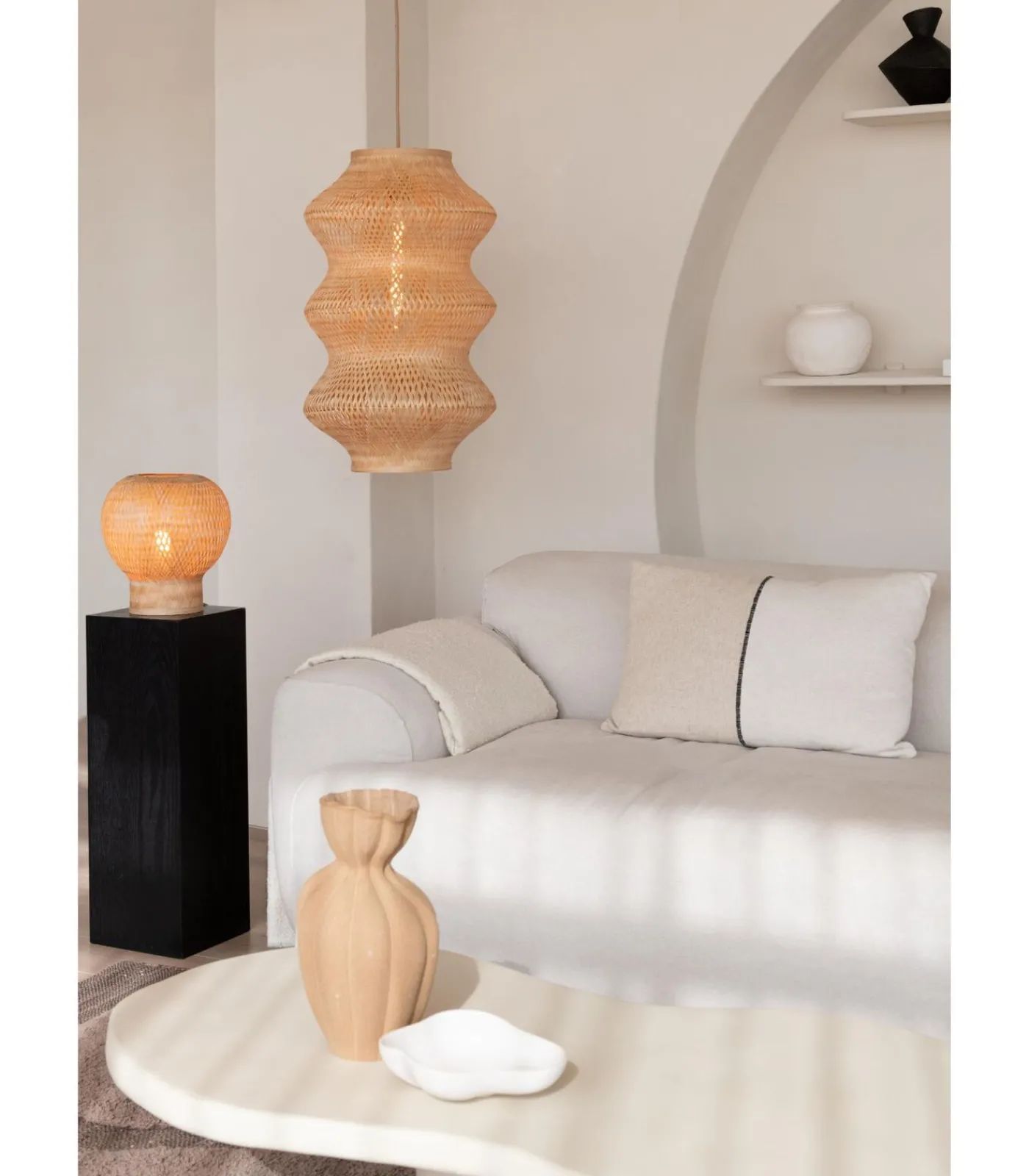 GOOD &MOJO Hanglamp Barbados - Naturel - Ø40cm