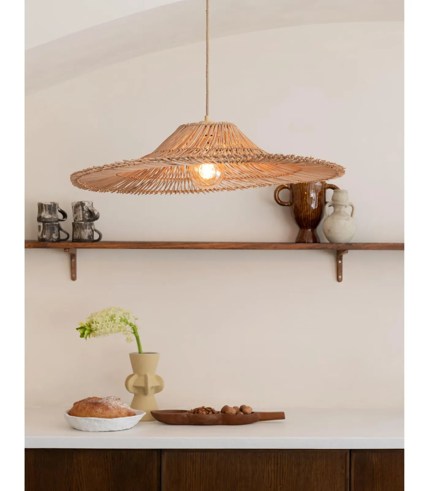 GOOD &MOJO Hanglamp Cancun - Naturel - Ø70cm