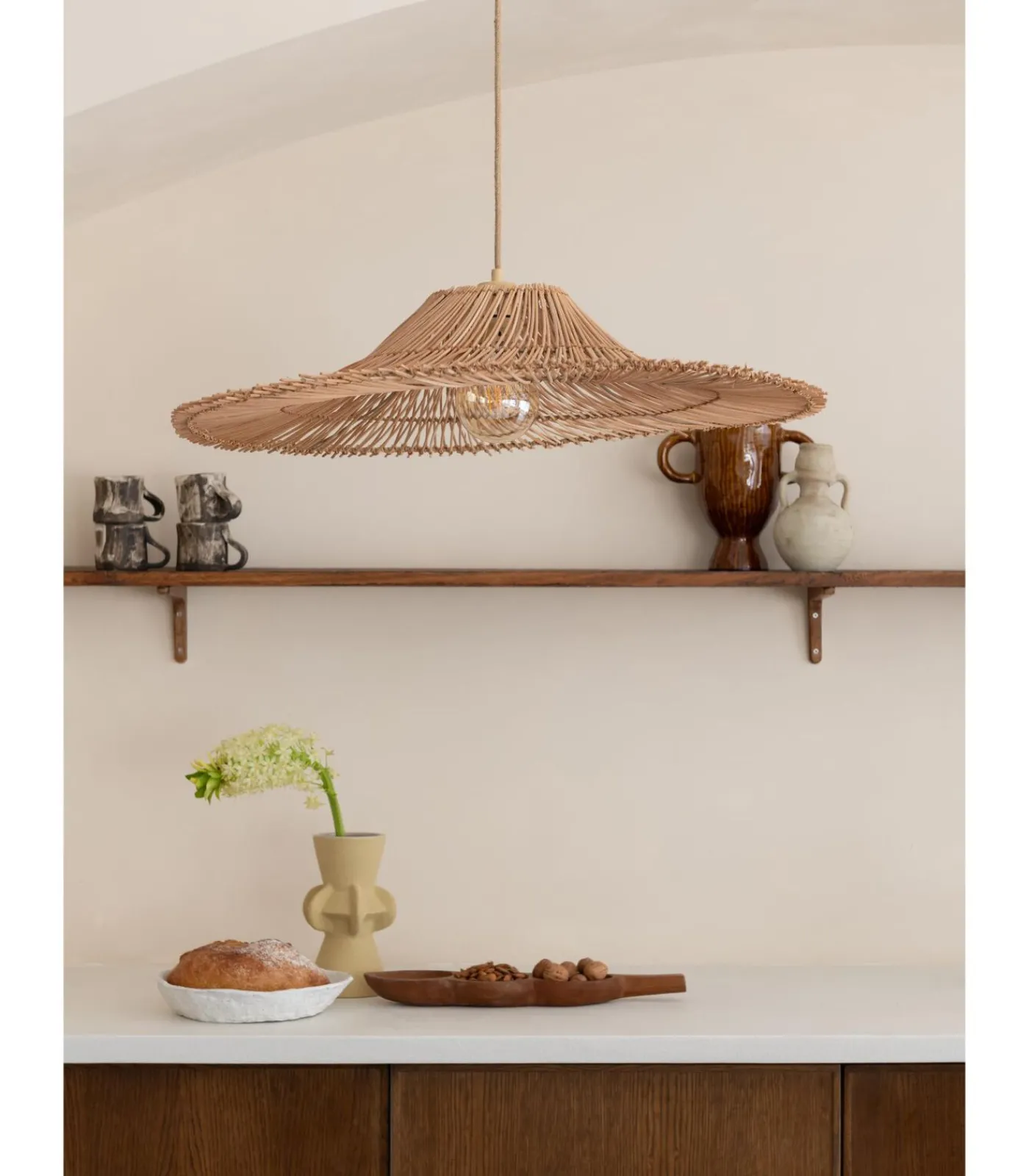 GOOD &MOJO Hanglamp Cancun - Naturel - Ø70cm