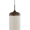 Light & Living Hanglamp Dania - Bruin/Crème - Ø27.5x52cm