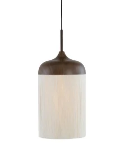 Light & Living Hanglamp Dania - Bruin/Crème - Ø27.5x52cm