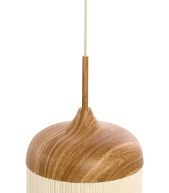 Light & Living Hanglamp Dania - Naturel/Crème - Ø16cm