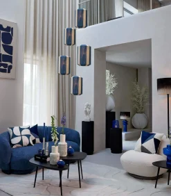 Outlet Hanglamp Kozana - Donkerblauw - Ø36cm Hanglampen