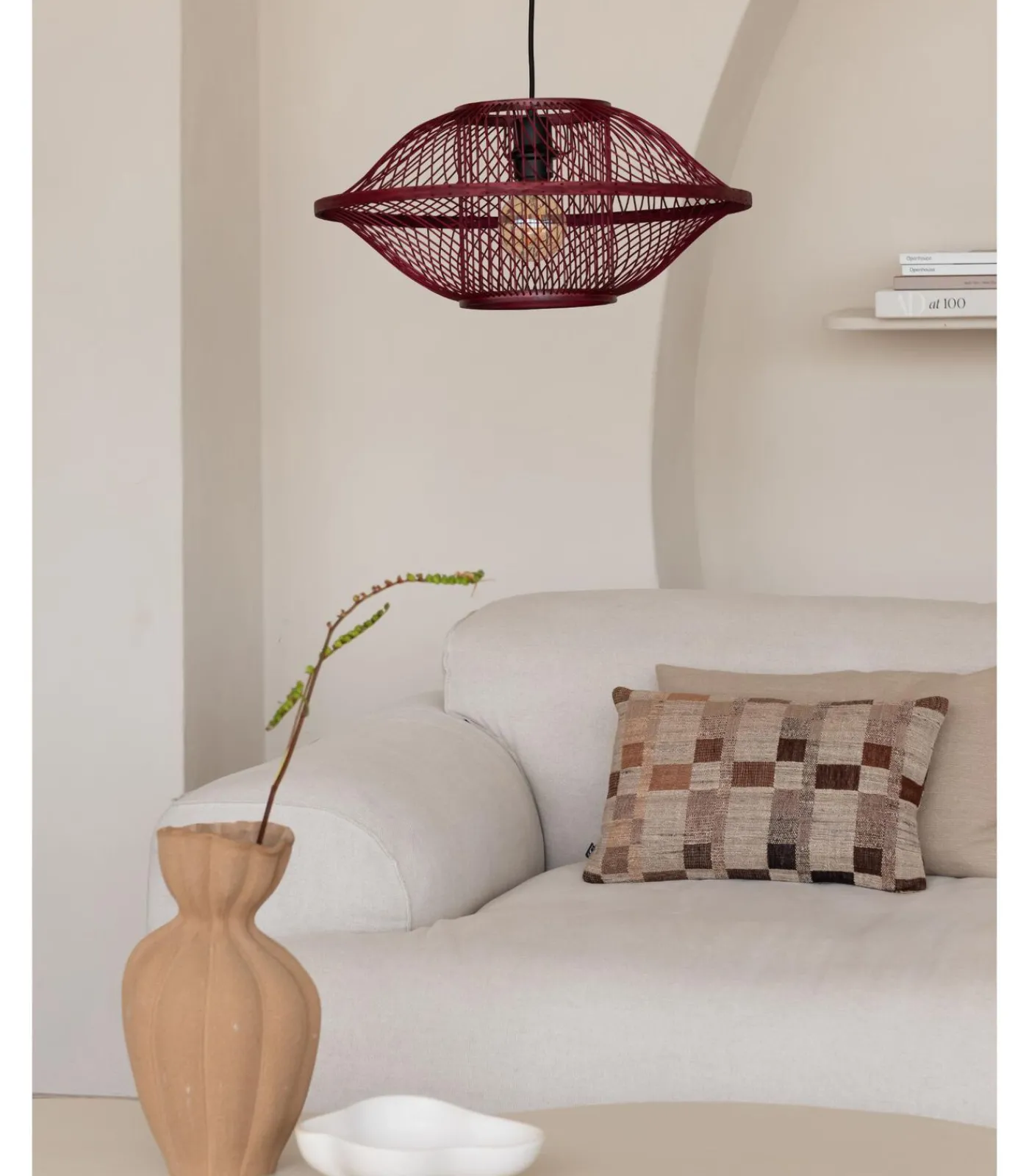 Discount Hanglamp Maui - Bordeaux - Ø50cm Hanglampen