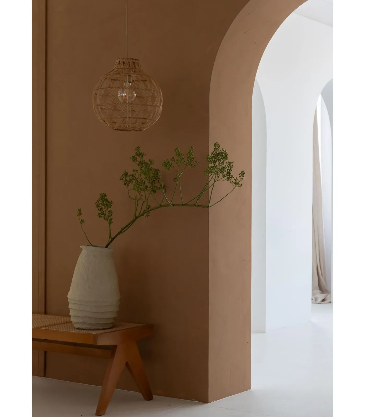 GOOD &MOJO Hanglamp Mendoza - Naturel - Ø35cm