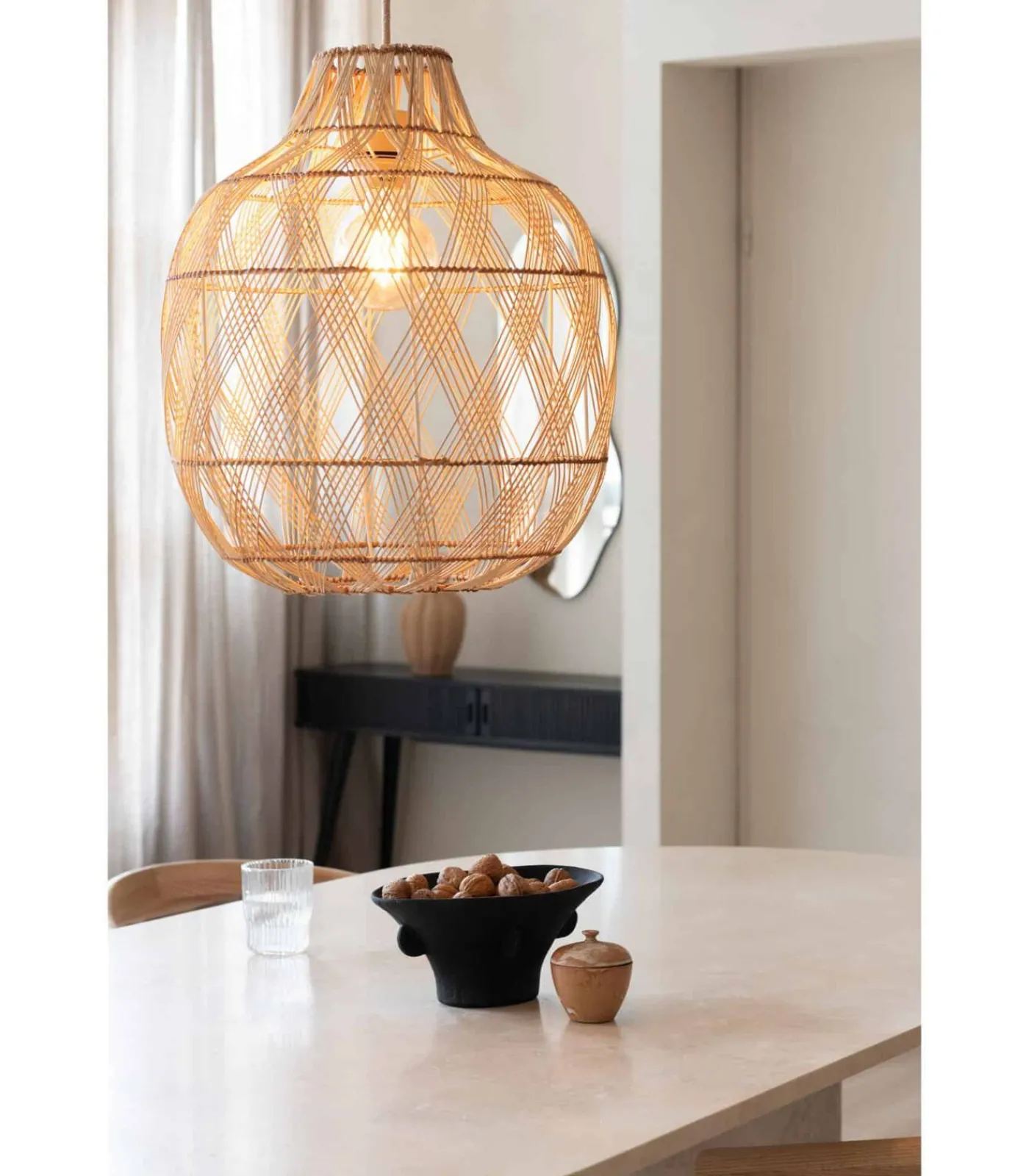 GOOD &MOJO Hanglamp Mendoza - Naturel - Ø40cm