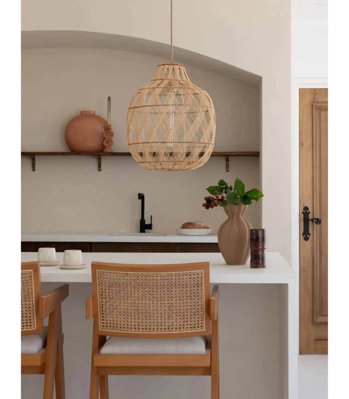 GOOD &MOJO Hanglamp Mendoza - Naturel - Ø40cm