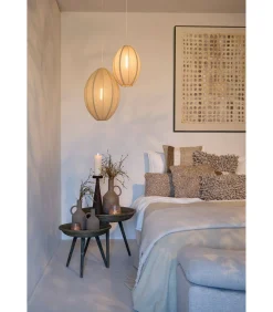 Light & Living Hanglamp Milatos - Bruin - Ø28,5cm