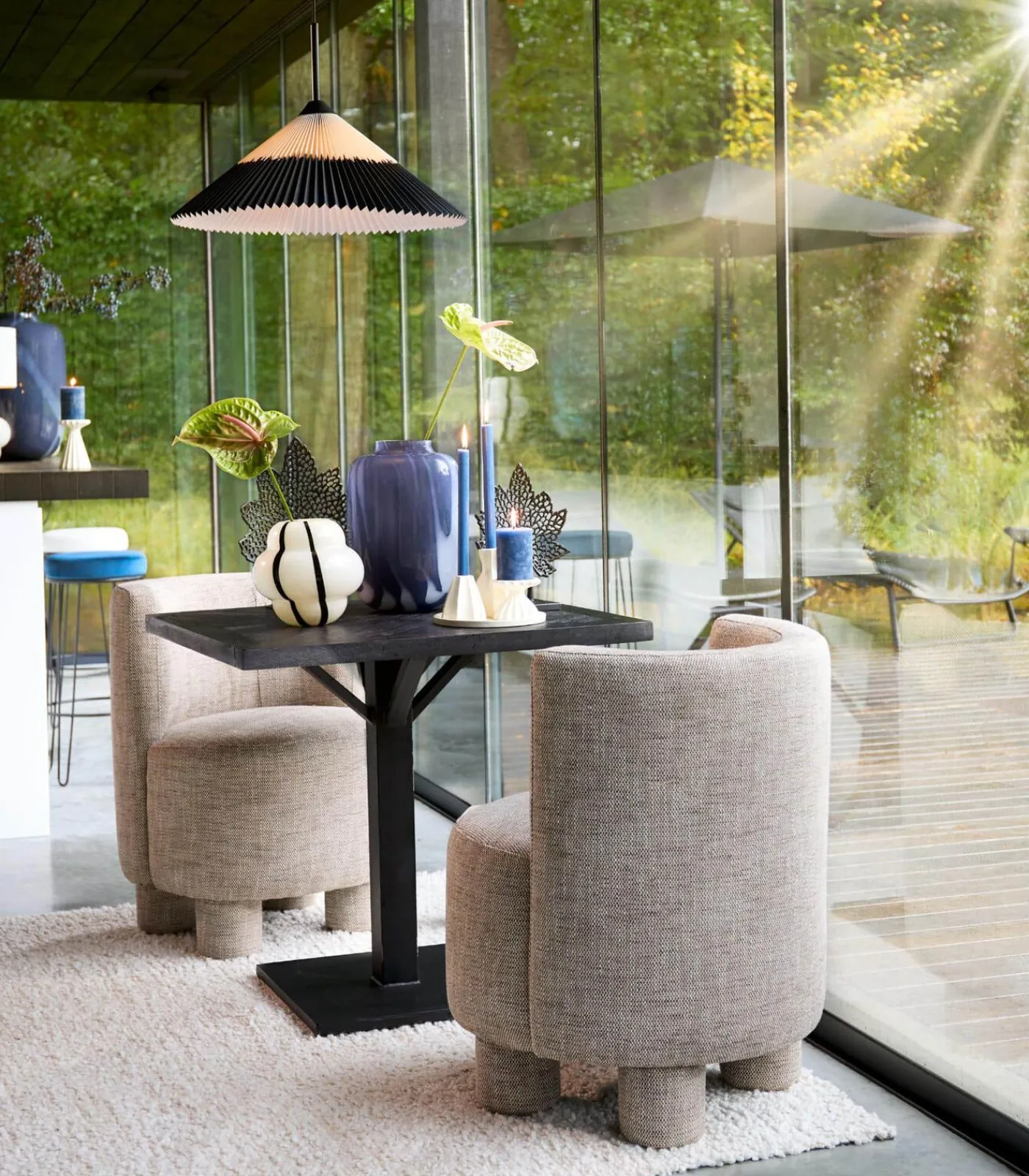 Light & Living Hanglamp Pleated - Naturel - Ø60cm