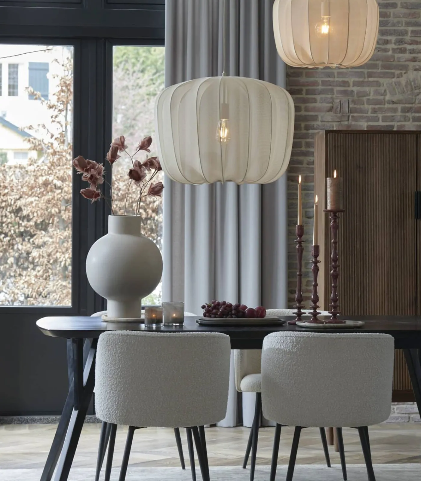 Light & Living Hanglamp Plumeria - Zand - Set Ø50+Ø60cm