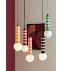 Clearance Hanglamp Rayado - Grijs - 12x12x38cm Hanglampen