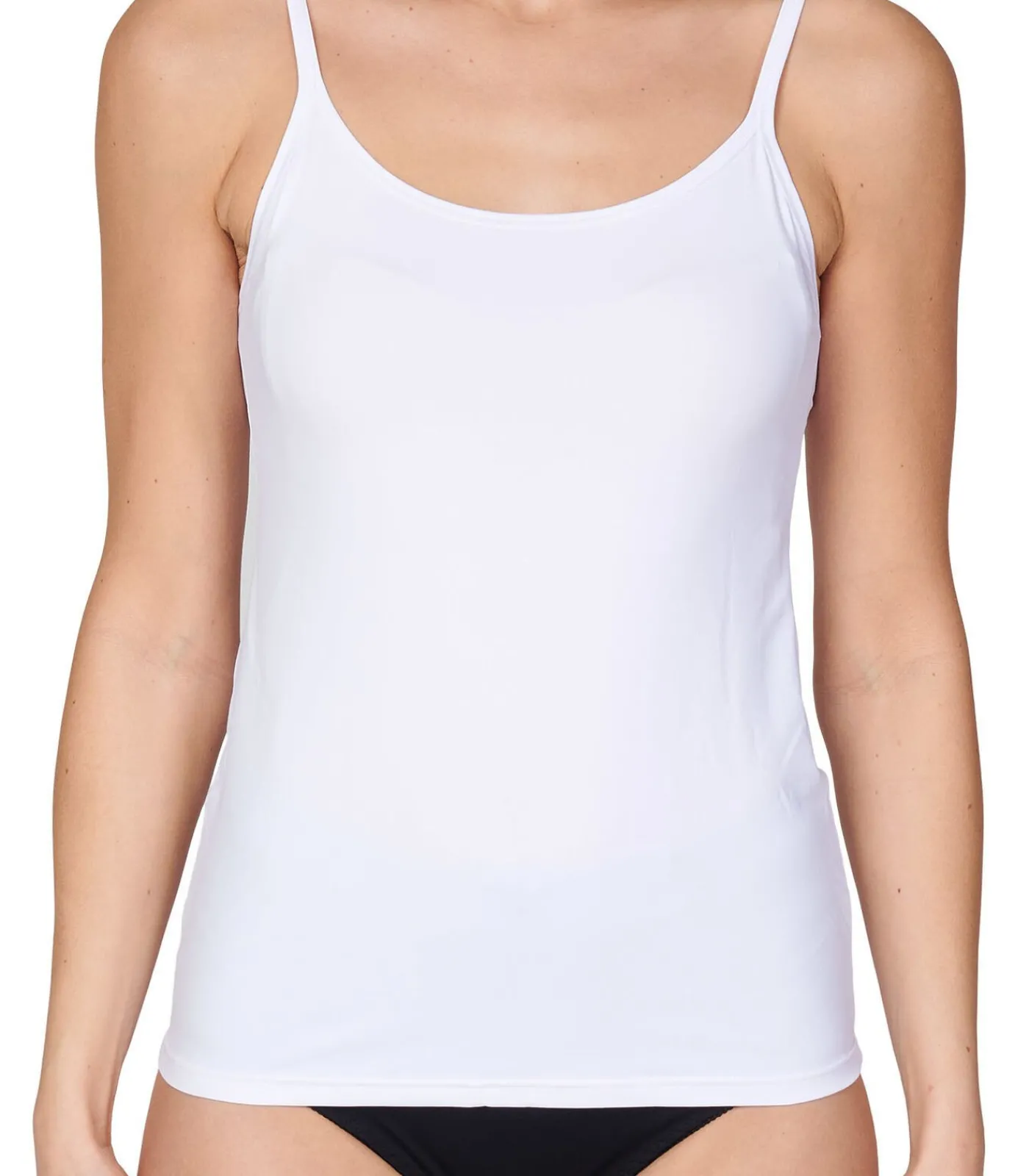 Discount Hemdje spaghetti bandjes - 70191 microfiber - dames onderhemd - singlet dames - wit & zwart DAMES Onderhemden