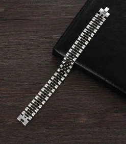 Heren TrendFox Heren Armband Jubilee - Zilver / Zwart Kleurig - Staal