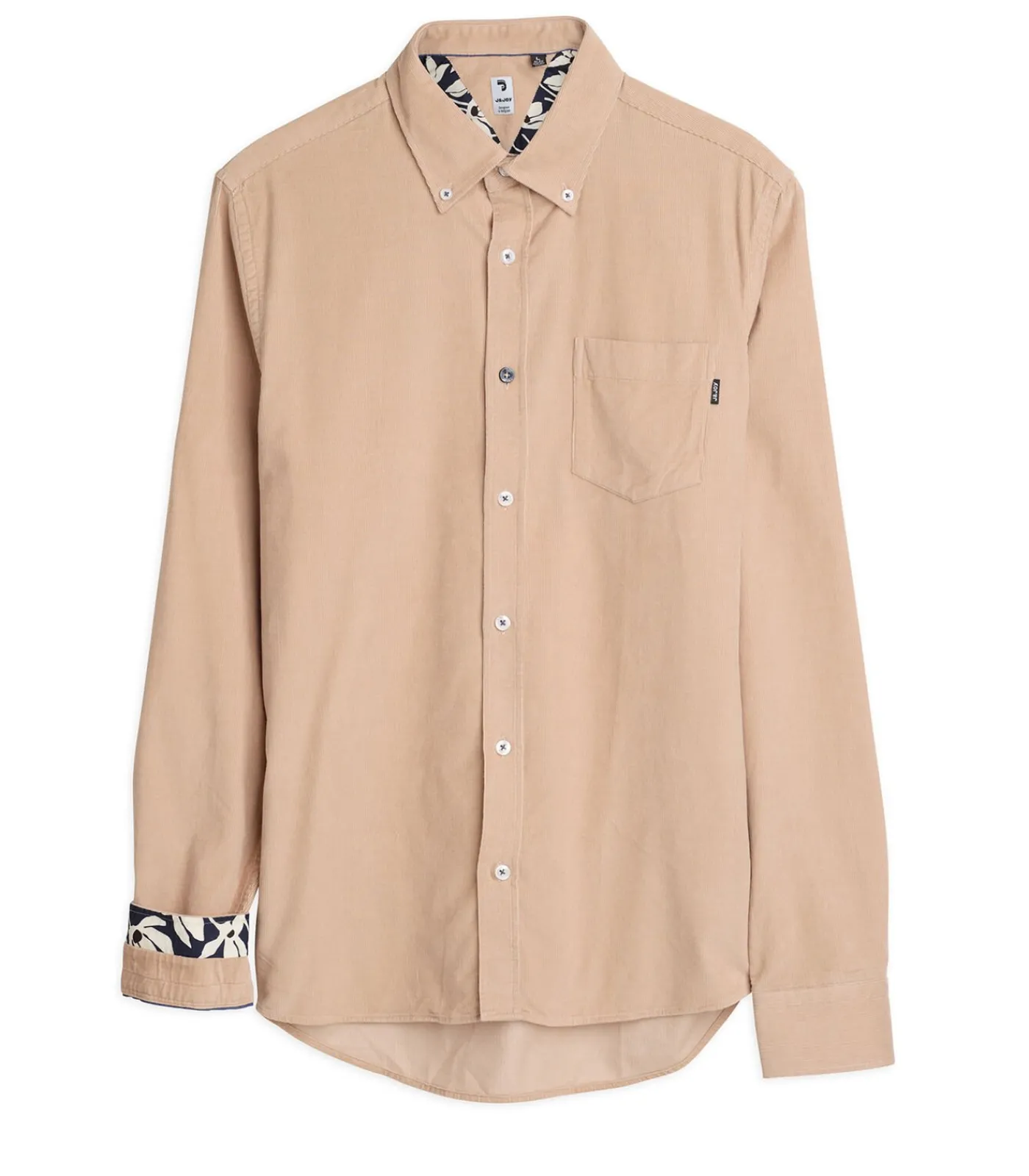 Heren J&JOY Heren grijs denim overhemd met zak