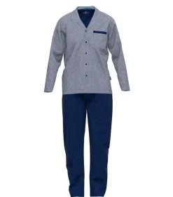Heren Götzburg Heren Pyjama Geknoopt Blauw Print
