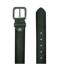 Heren Shirts & co heren riem reliëf leer olijfgroen