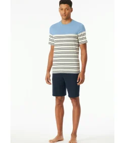 Clearance Heren Shortama Blauw Heren Pyjama's