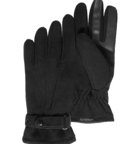 Heren ISOTONER Herenhandschoenen in gerecycled fleece Zwart