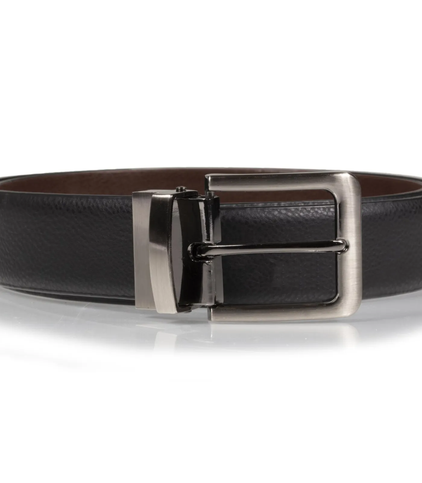 New Herenriem 2 in 1 Korrelig Zwart/Bruin Heren Riemen