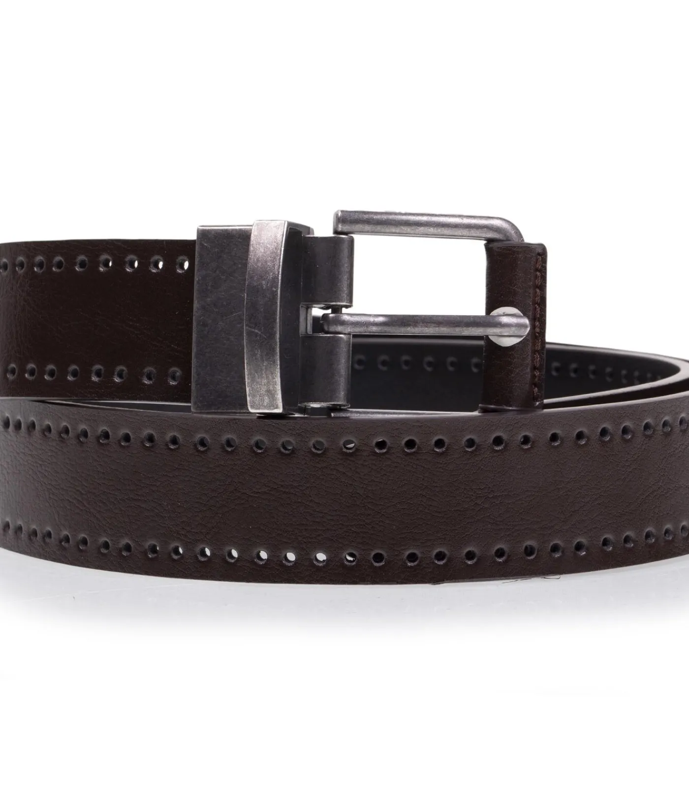 Heren ISOTONER Herenriem 2 in 1 Zwart/Bruin