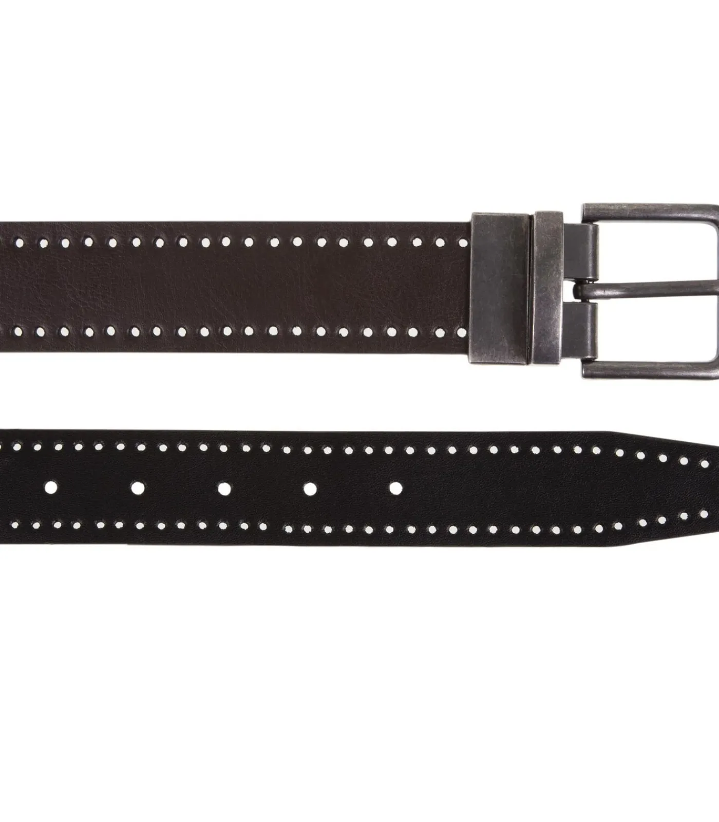 Heren ISOTONER Herenriem 2 in 1 Zwart/Bruin