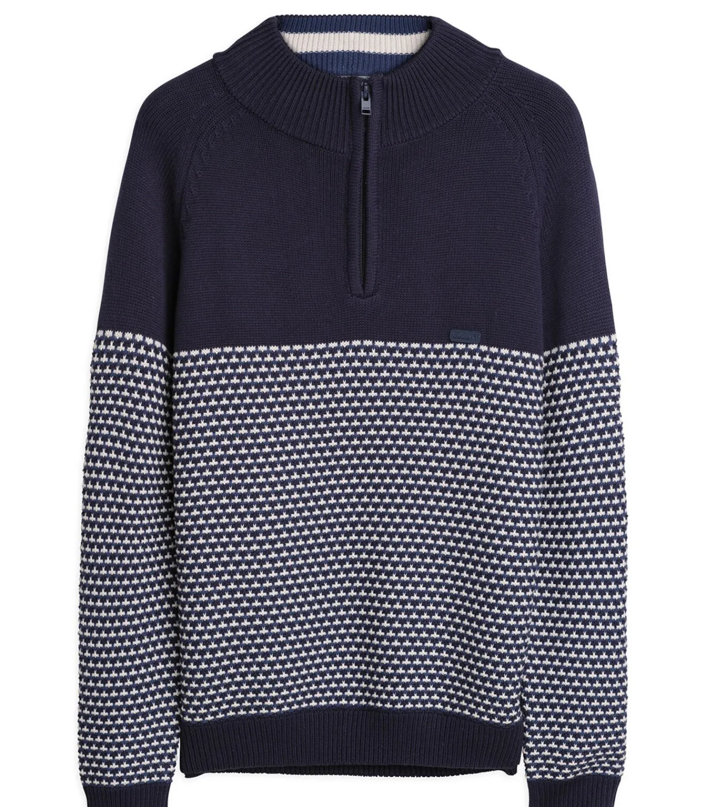 Discount Herentrui in twee texturen met hoge hals Heren Truien & Cardigans