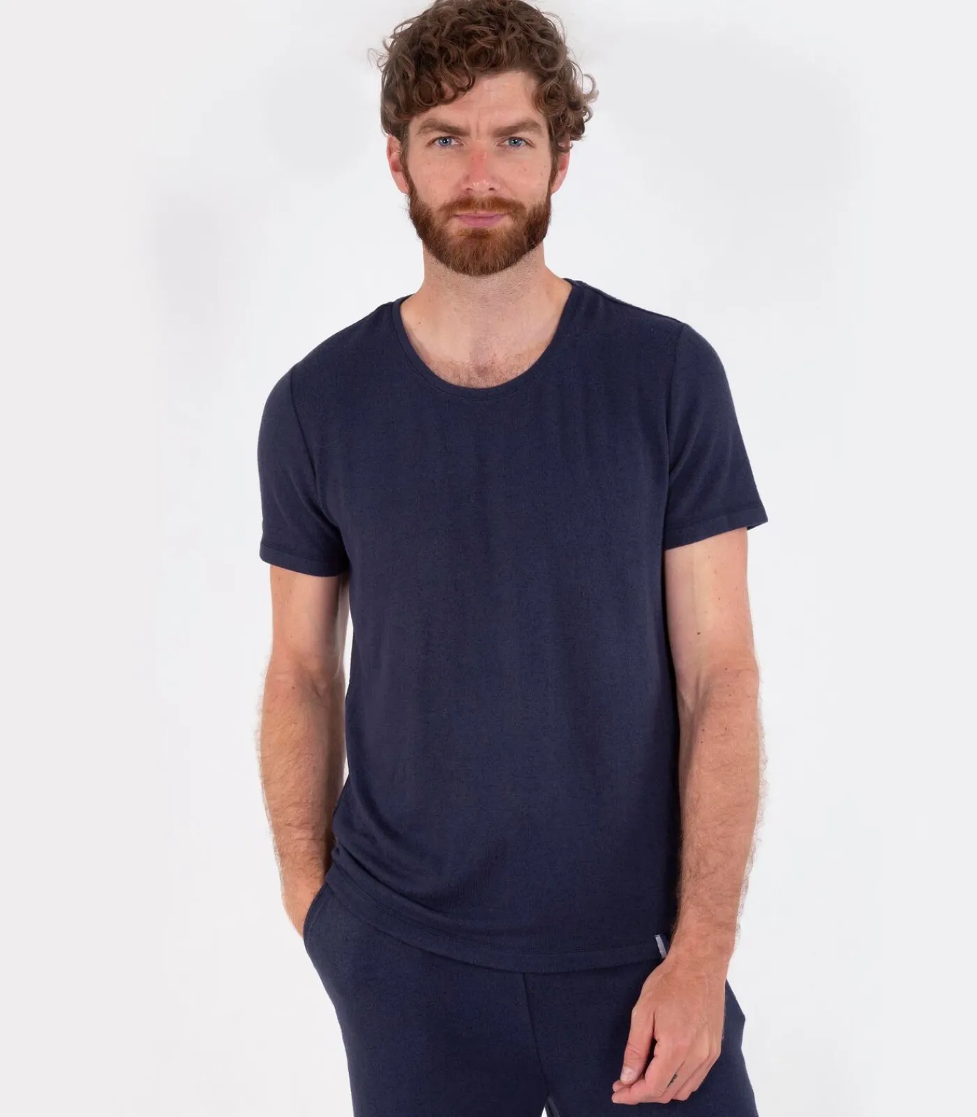 Heren ISOTONER Heren-T-shirt met korte mouwen Navy