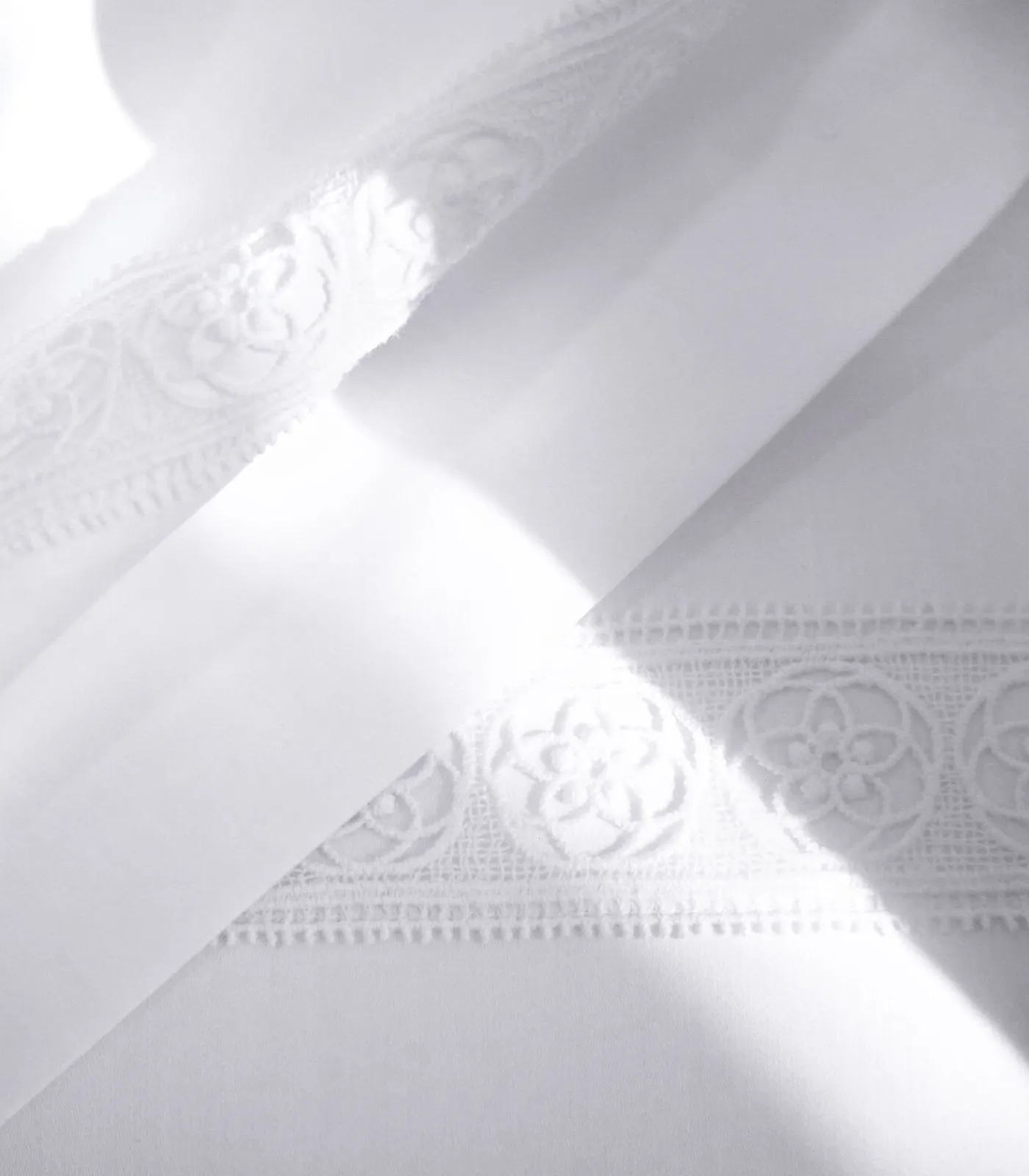 Clearance HERITAGE Blanc - Laken Satijn katoen Lakens