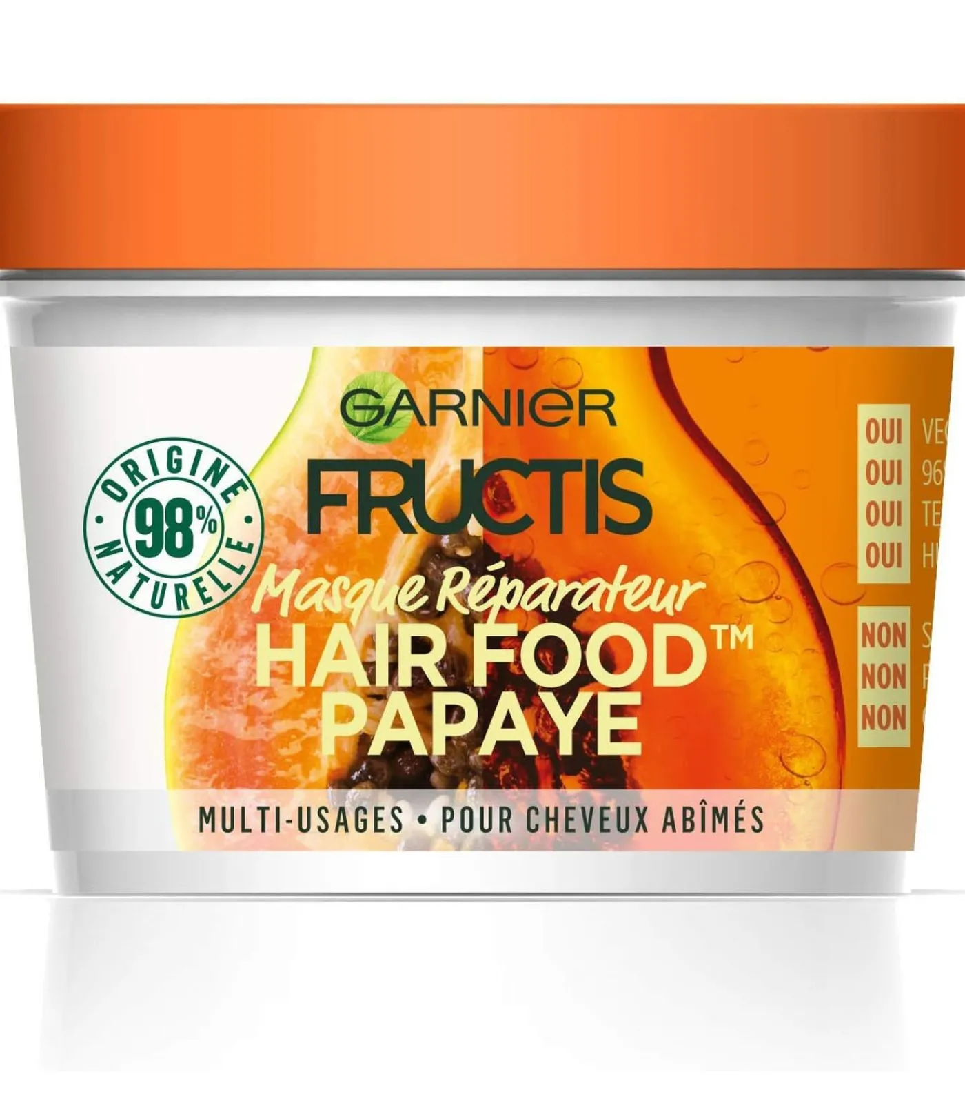 Hot Herstellend Masker Fructis Hair Food - Papaja 390 ml Haarolie