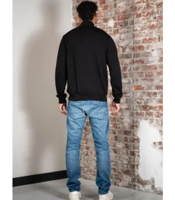 Heren LACOSTE High neck zip up fleece sweatshirt -