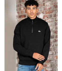 Heren LACOSTE High neck zip up fleece sweatshirt -