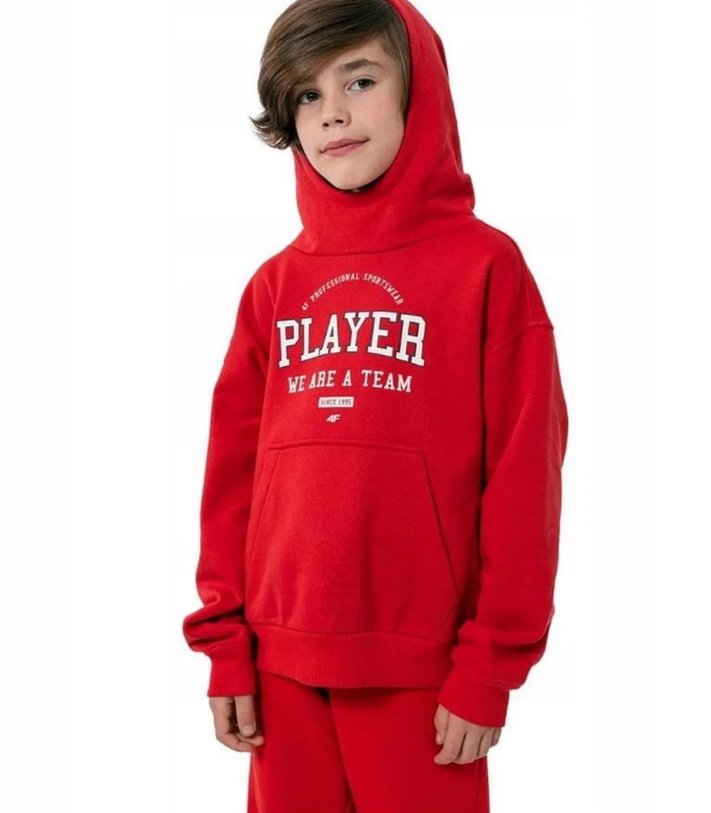 Kinderen 4F HJZ22 - Trui met kap - Rood