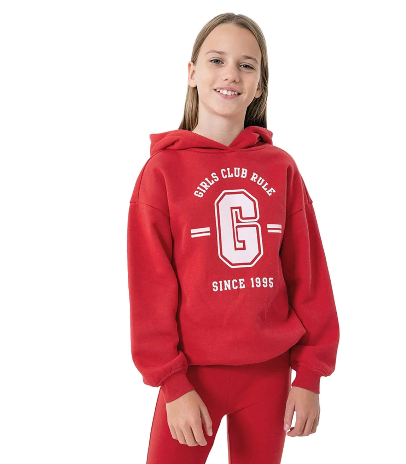 Hot HJZ22 JBLD004 - Trui met kap - Rood Kinderen Truien & Vesten