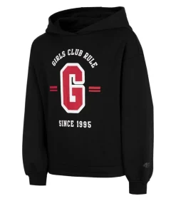 HJZ22 JBLD004 - Trui met kap - Zwart Kinderen Truien & Vesten