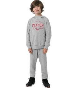 Kinderen 4F HJZ22 JBLM006 27M - Trui met kap - Lightgrijs