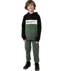 Discount HJZ22 JBLM003 46S - Trui met kap - Zwart Kinderen Truien & Cardigans