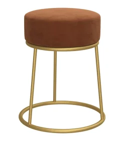 Sale Hocker rond fluweel bruin Stoelen