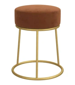 Sale Hocker rond fluweel bruin Stoelen