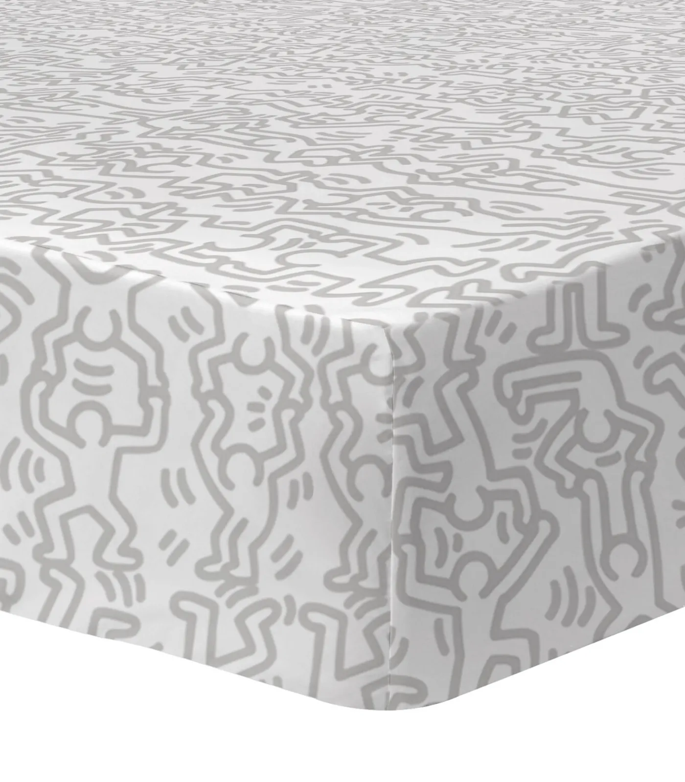 Discount Hoeslaken, bedrukt 100% katoen, KEITH HARING RED LOVE Hoeslakens