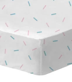 New Hoeslaken met print, 100% katoen, HOME STITCH STRIPE Hoeslakens