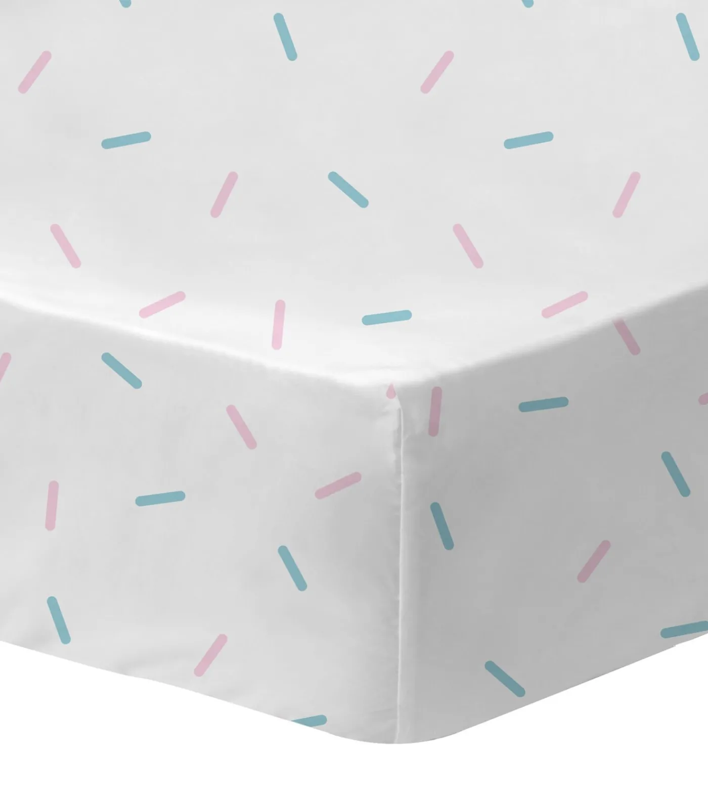 New Hoeslaken met print, 100% katoen, HOME STITCH STRIPE Hoeslakens