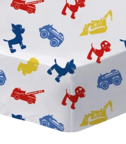 New Hoeslaken van 100% katoen met print, PAW PATROL PATBOY Hoeslakens