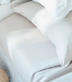 Clearance Hoeslaken van gewassen hennep, hoekhoogte 30 cm, FIJNE HENNEP Hoeslakens