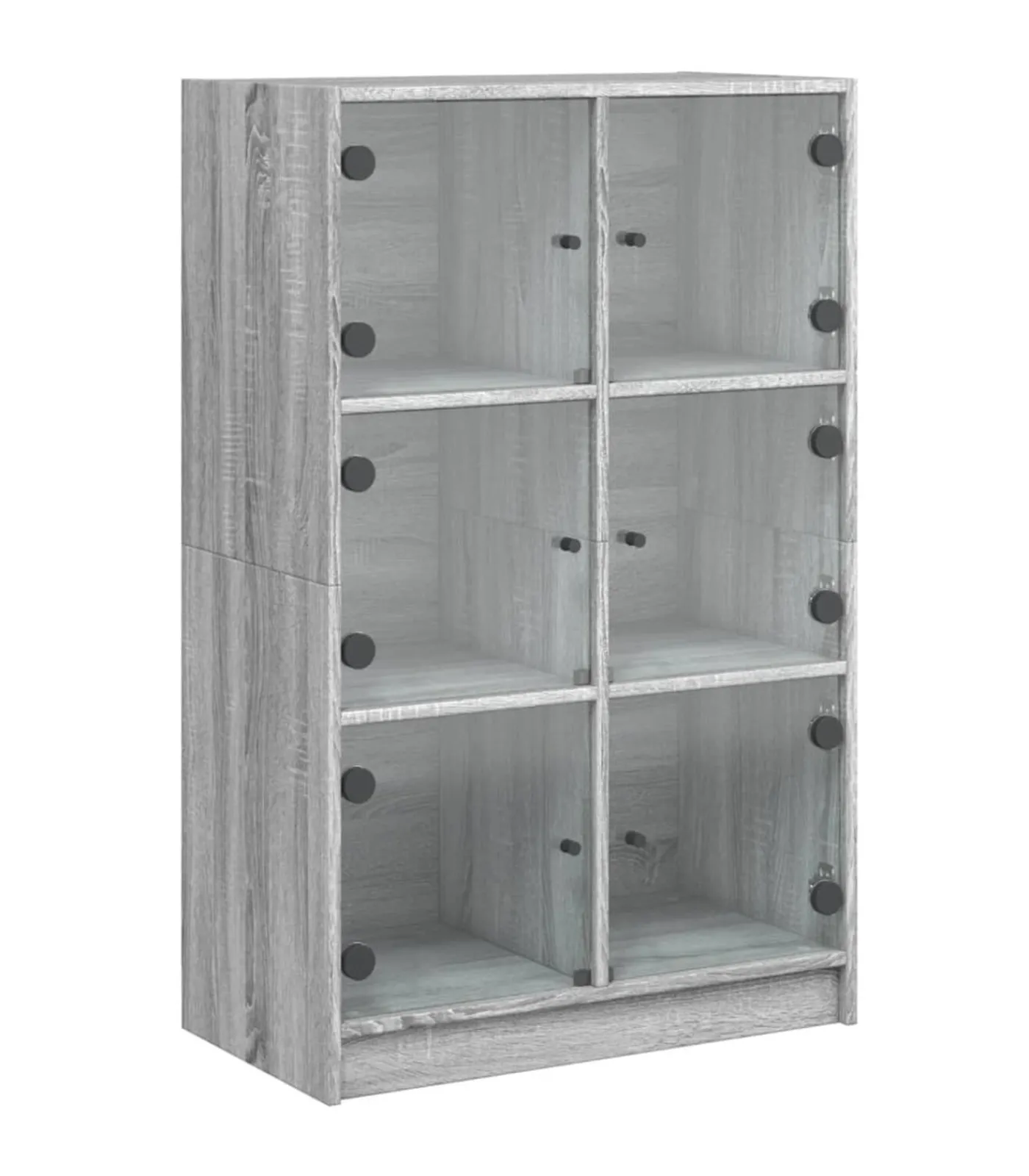 vidaXL Hoge kast met deuren 68x37x109 cm bewerkt hout grijs sonoma