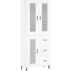 vidaXL Hoge kast 69,5x34x180 cm bewerkt hout wit