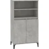 vidaXL Hoge kast 60x36x110 cm bewerkt hout betongrijs