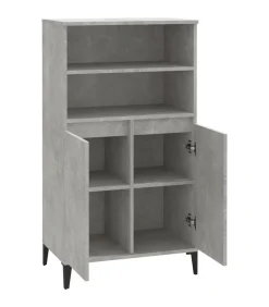 vidaXL Hoge kast 60x36x110 cm bewerkt hout betongrijs